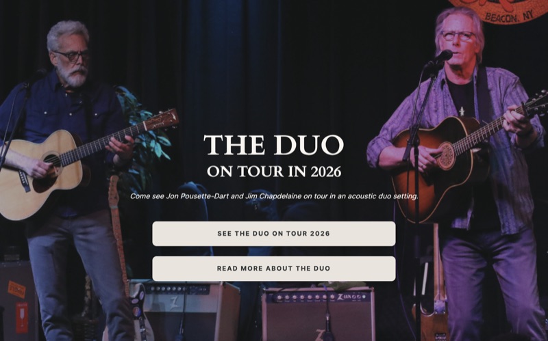 Jon Pousette-Dart and Jim Chapdelaine performing on tour